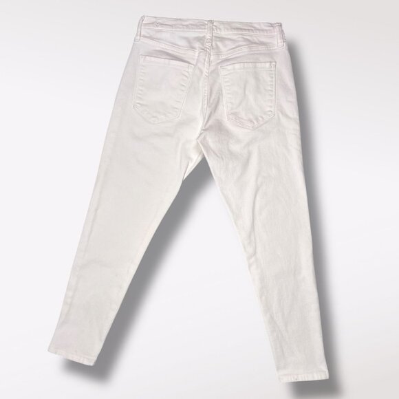 Banana Republic White Skinny Jeans Mid Rise Petite 28 - Picture 7 of 9